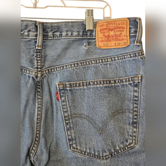 Levi's Men's Straight Fit Blue Jeans - Picture 5 of 6